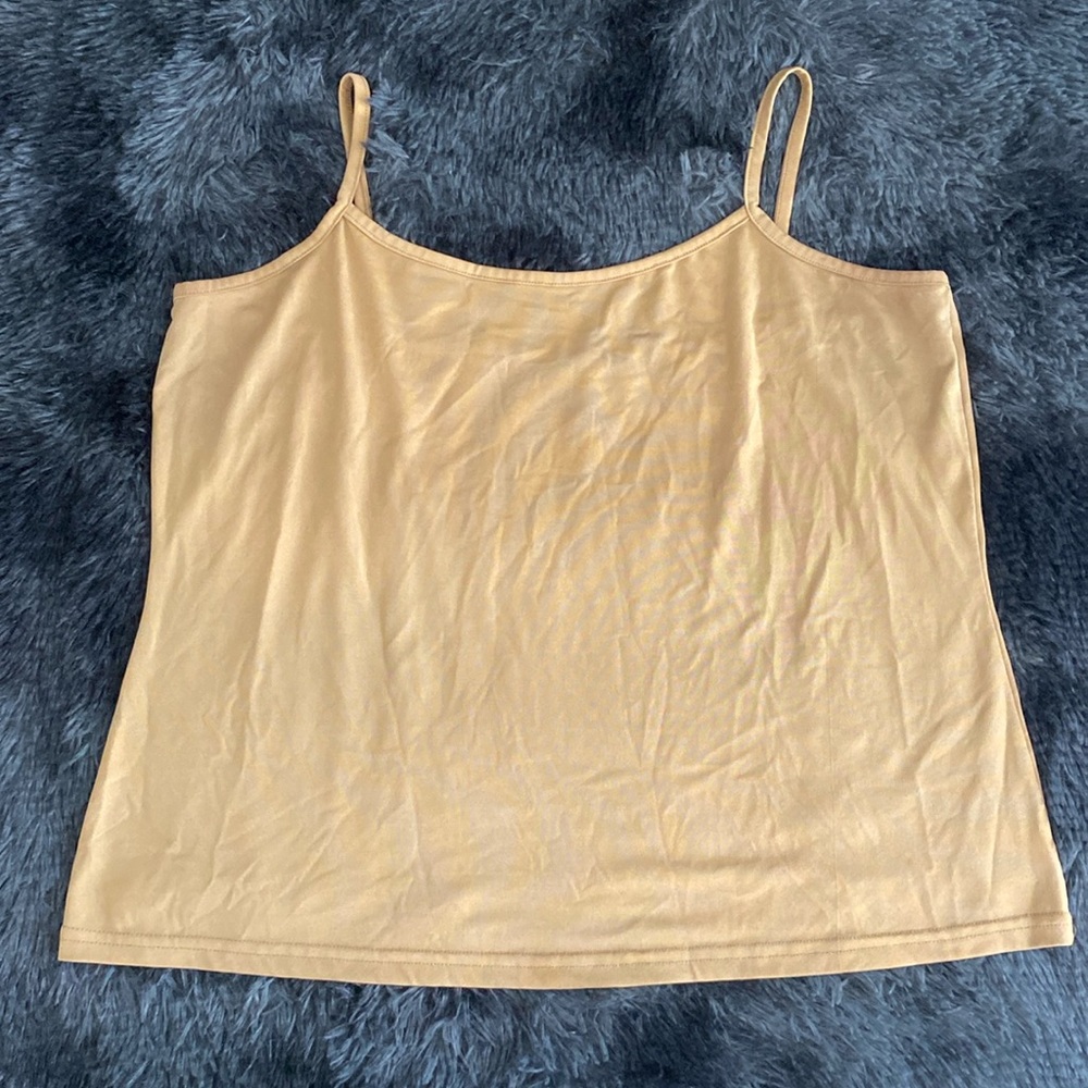 Biscotti gold spaghetti strap camisole